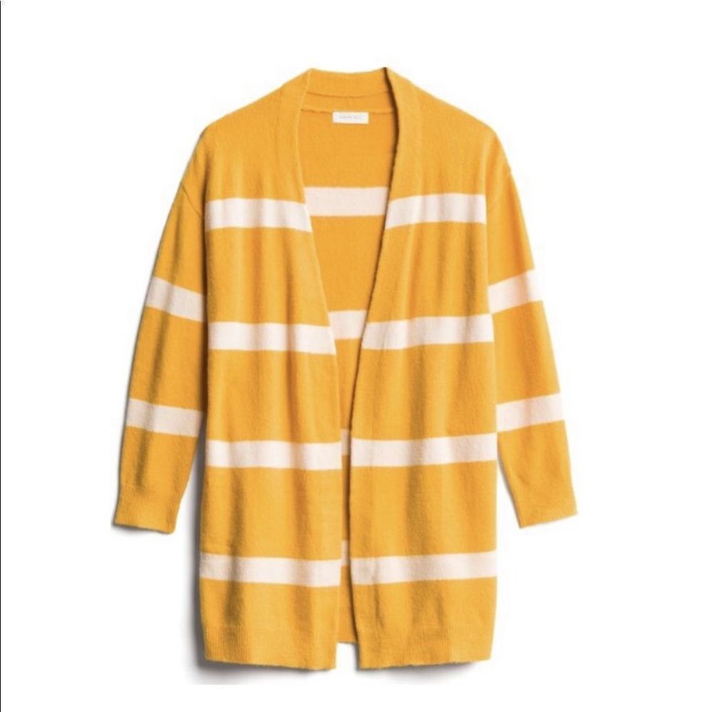 Sophie Rue Demeter Yellow and White Striped Cardigan Size XS